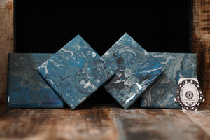 Tile Coasters (blue variations)